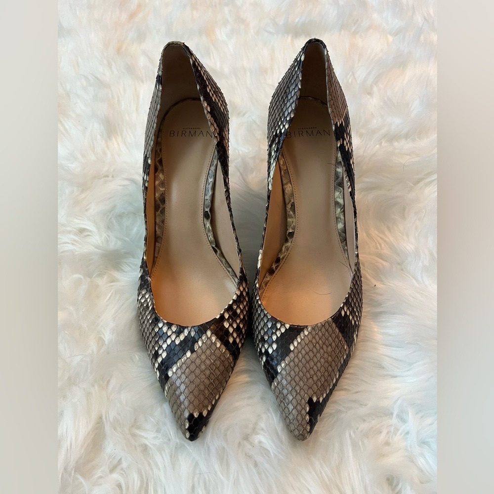 Alexandre Birman Python Animal Print Pumps